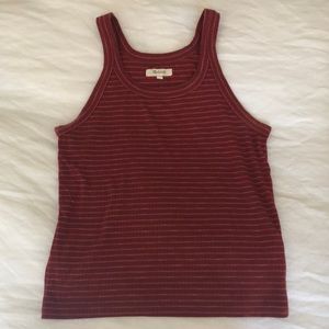 Red striped Madewell tank top
